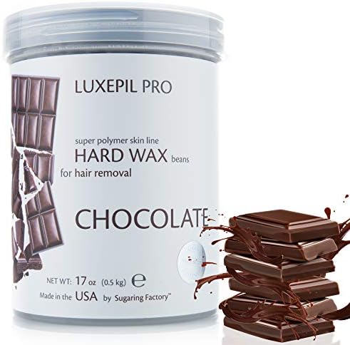 Chocolate Hard Wax Beads for Hair Removal - All-Natural Painless Wax for Face, Bikini, Armpit, Legs, Arms, Chest, Upper Lip - Easy to Use, Fast-Melting Body Wax - 17 oz