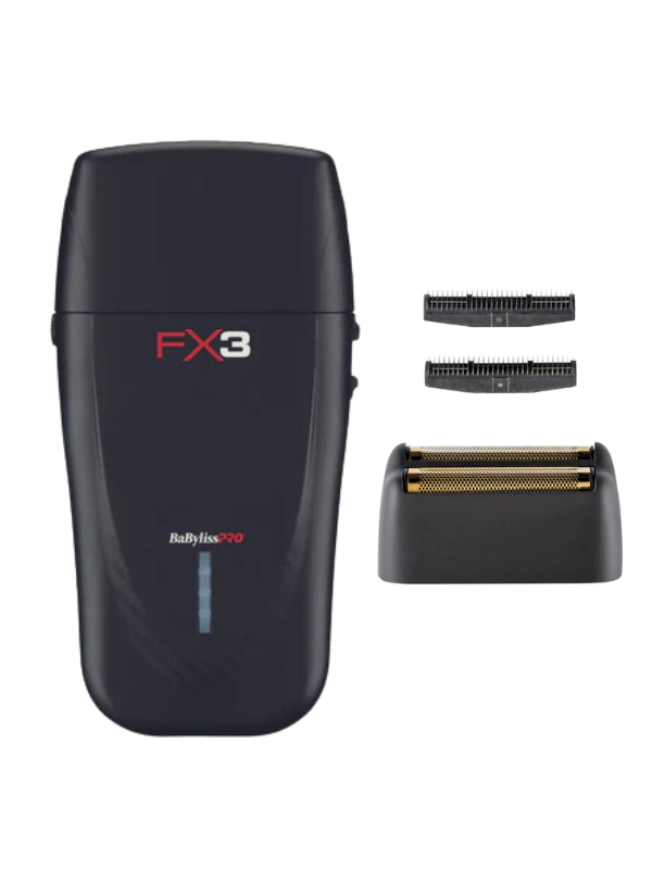 BaBylissPRO FX3 Black Double Foil Cordless Shaver & Replacement Foil Combo