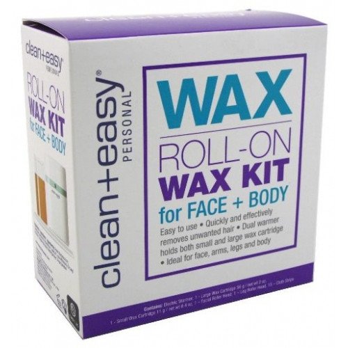 Clean and Easy Roll-On Wax Kit for Face + Body